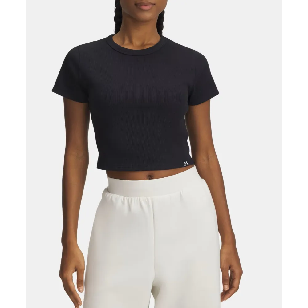UA Rival Rib Camiseta baby  Blk