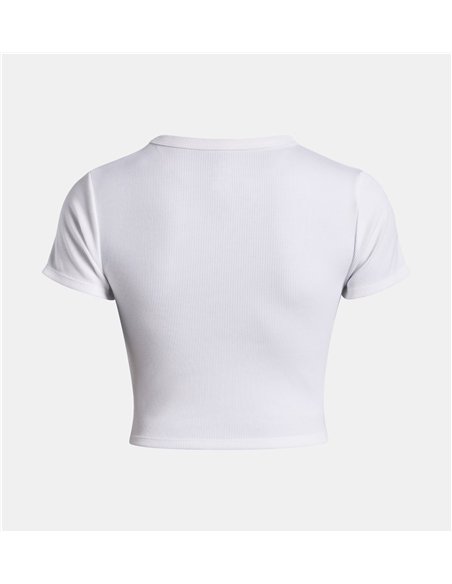 UA Rival Rib Camiseta baby Wht