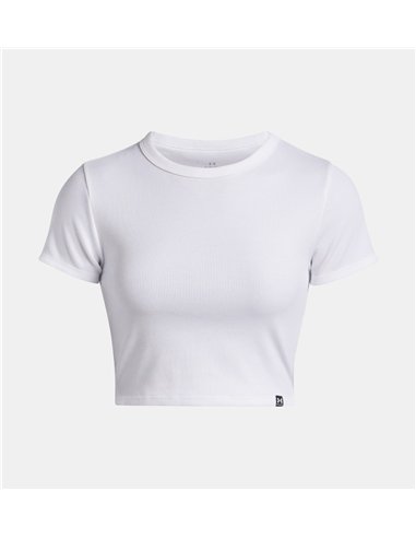UA Rival Rib Camiseta baby Wht