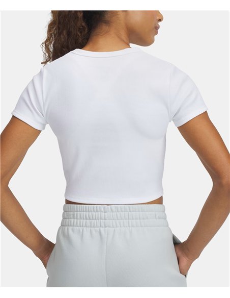 UA Rival Rib Camiseta baby Wht