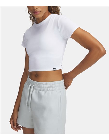 UA Rival Rib Camiseta baby Wht