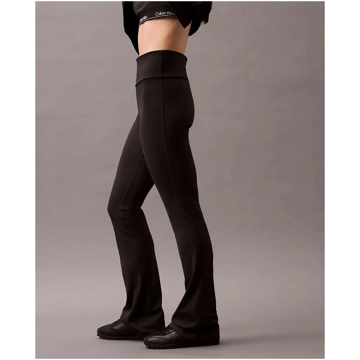 CK Leggings deportivos acampanados, de tiro alto y de secado rápido