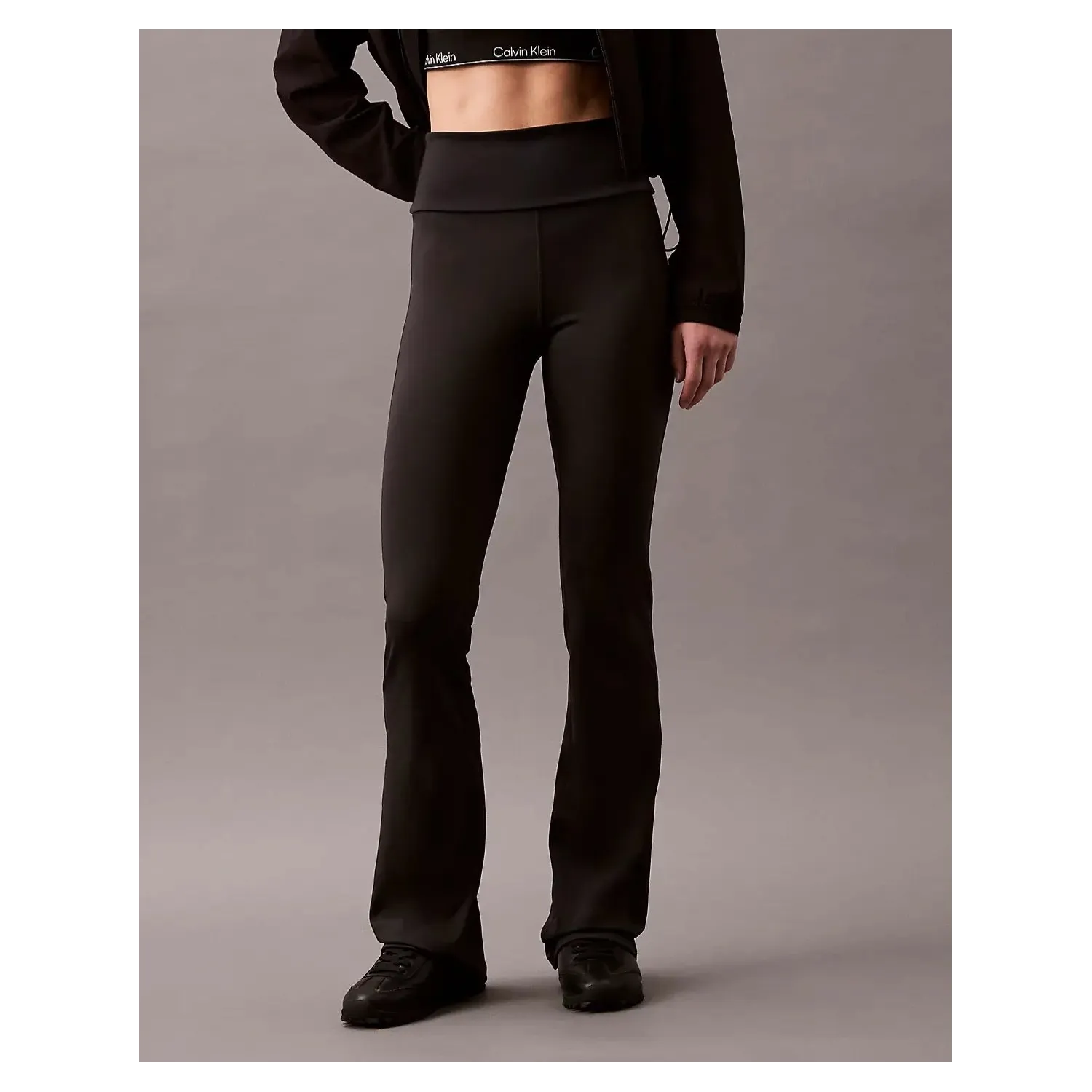 CK Leggings deportivos acampanados, de tiro alto y de secado rápido