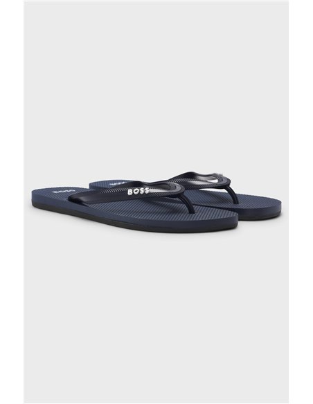 Boss Tracy Chanclas con detalle de logo en contraste Navy