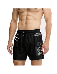 PLEIN SPORT PLANET MEDIUM BOARDSHORT BLK