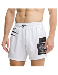 PLEIN SPORT PLANET MEDIUM BOARDSHORT WHT