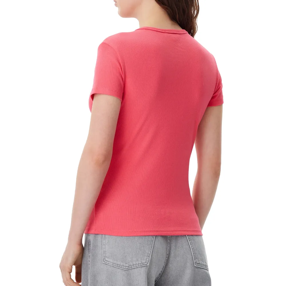 TH Camiseta slim acanalada de cuello redondo 