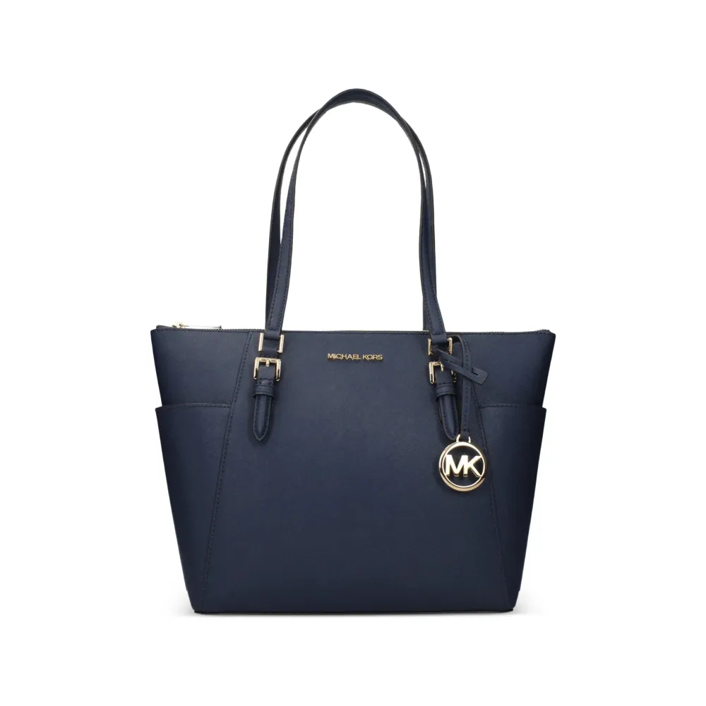 MK CHARLOTTE LG TZ TOTE BLEU MARINE