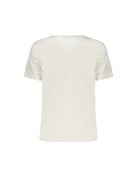 CK TSHIRT MID LOGO WOMAN WHT