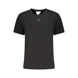 CK TSHIRT MID LOGO WOMAN BLK