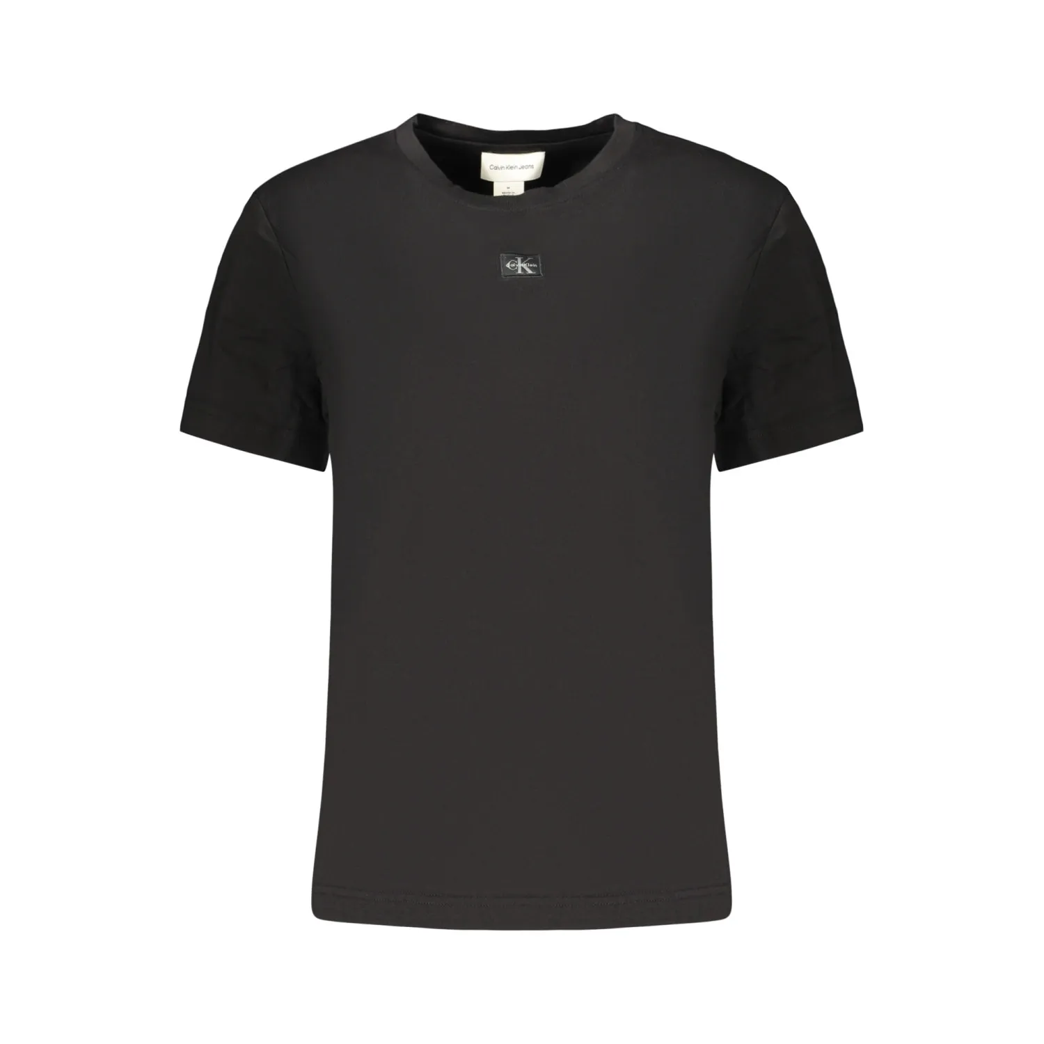 CK TSHIRT MID LOGO WOMAN BLK