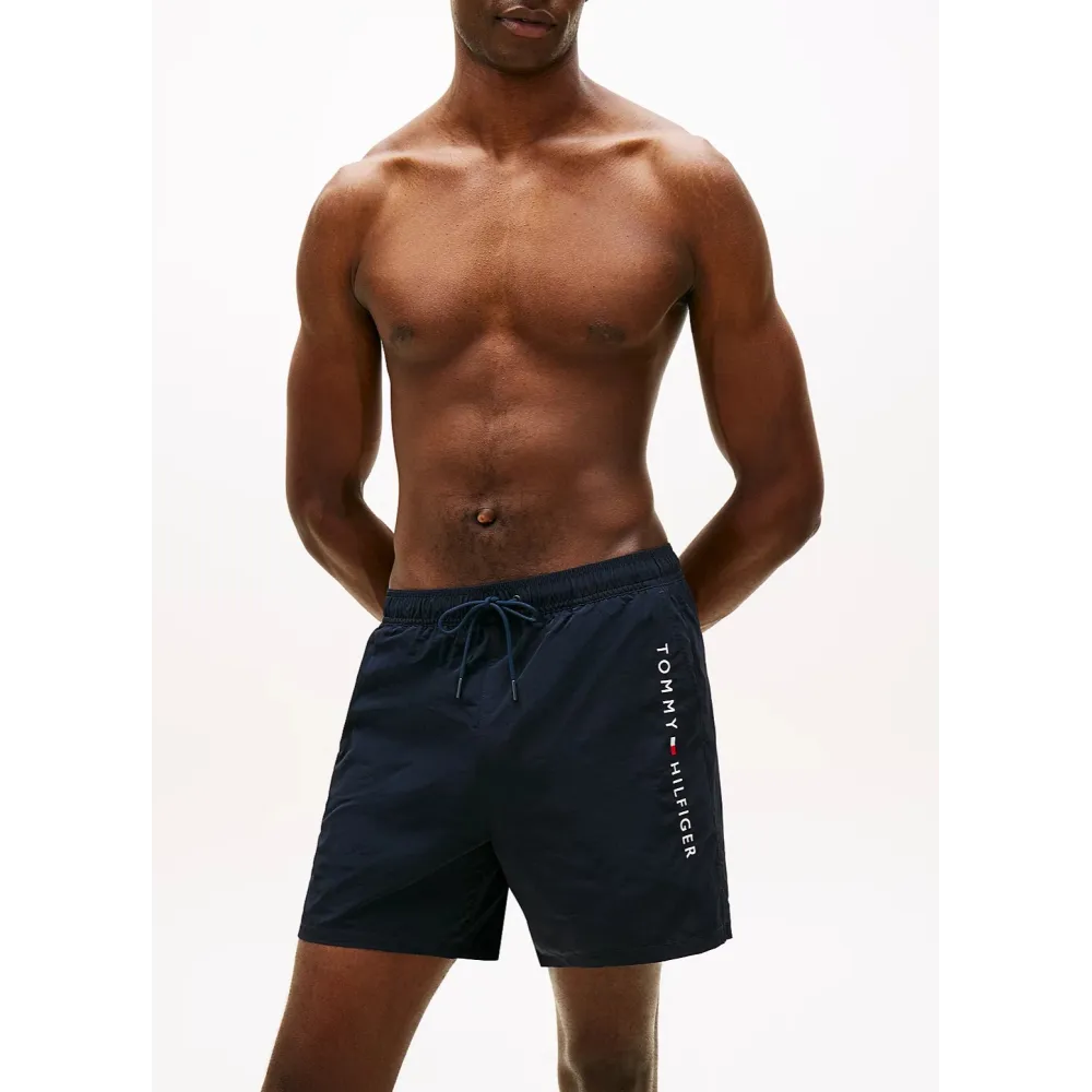 TH Bañador Original de largo medio con logo NAVY