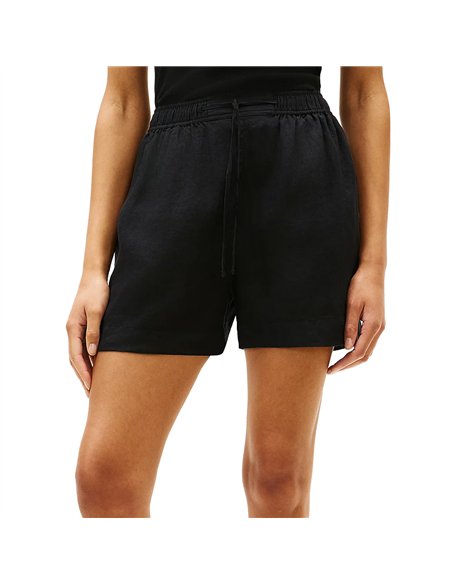 TH  ESS LINEN PULL ON SHORTS BLK 