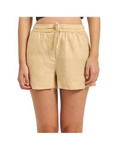 TH  ESS LINEN PULL ON SHORTS CREAM