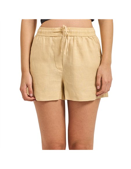 TH  ESS LINEN PULL ON SHORTS CREAM