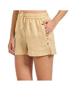 TH  ESS LINEN PULL ON SHORTS CREAM