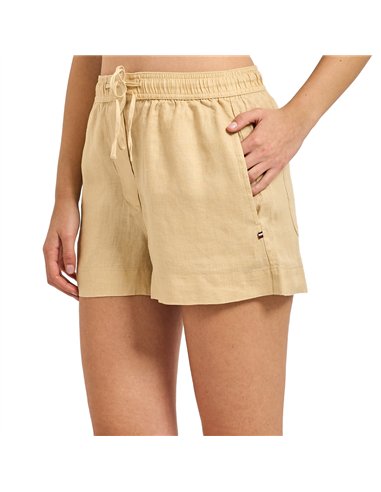 TH  ESS LINEN PULL ON SHORTS CREAM