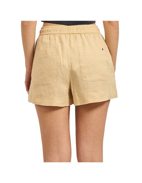 TH  ESS LINEN PULL ON SHORTS CREAM