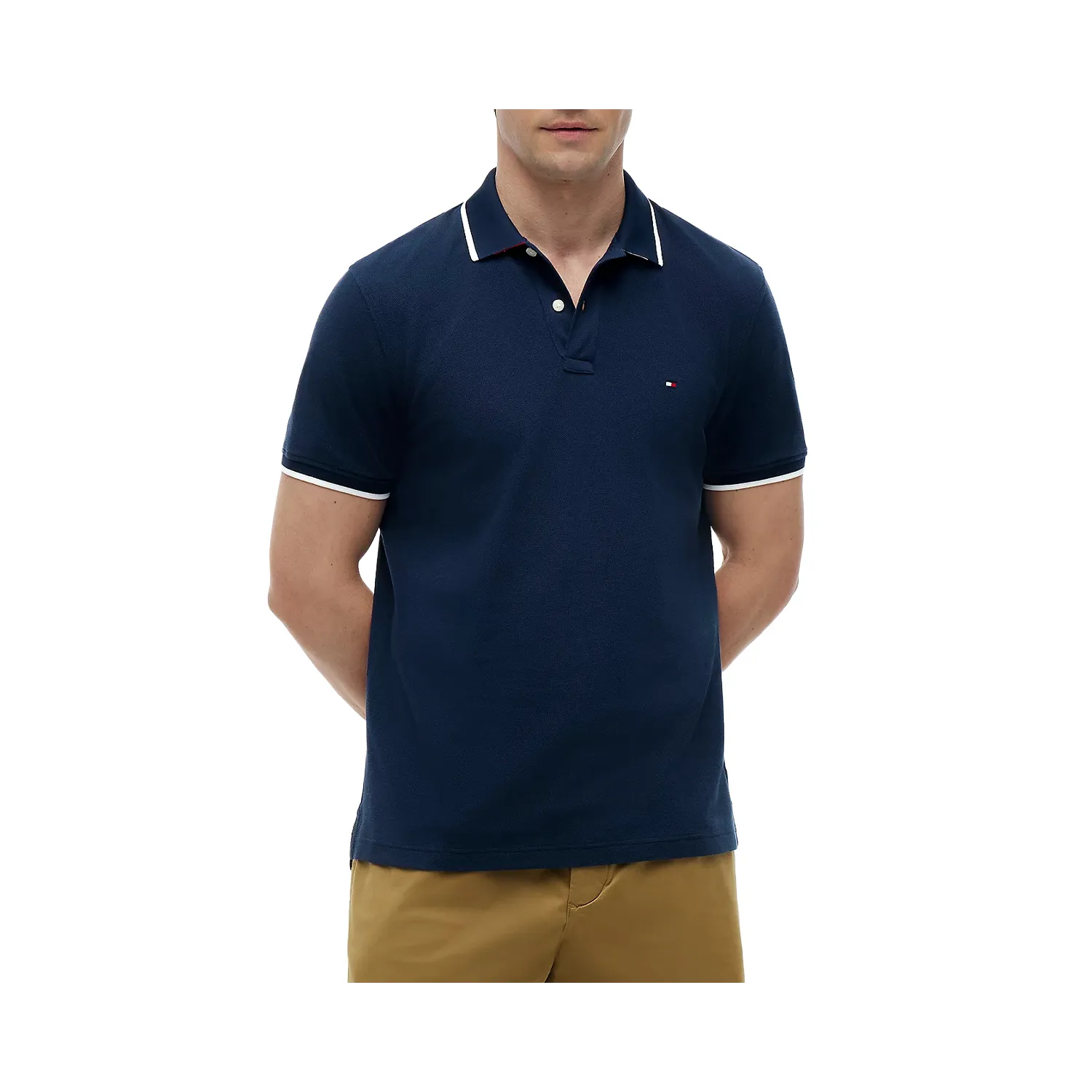 TH PIQUE UNDERCOLLAR NAVY