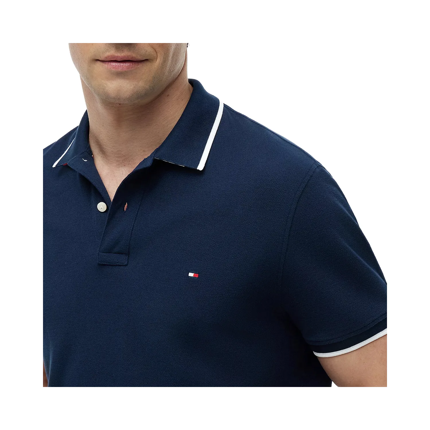 TH PIQUE UNDERCOLLAR NAVY