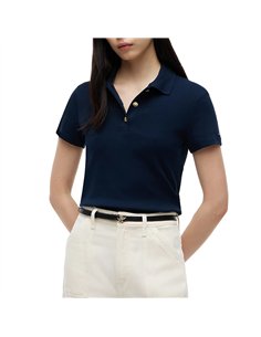 TH GOLD BUTTON SLIM SS NAVY