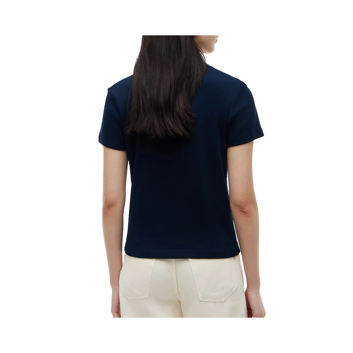 TH GOLD BUTTON SLIM SS NAVY