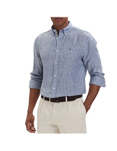 TH CAMISA  LINEN BENGAL STRIPE 