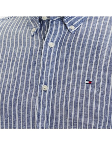 TH CAMISA  LINEN BENGAL STRIPE 