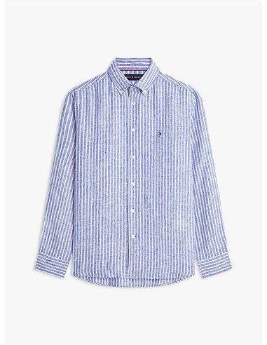 TH CAMISA  LINEN BENGAL STRIPE 
