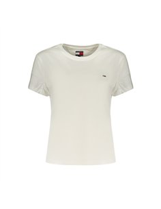 TH Camiseta slim de cuello redondo con logo bordado WHT