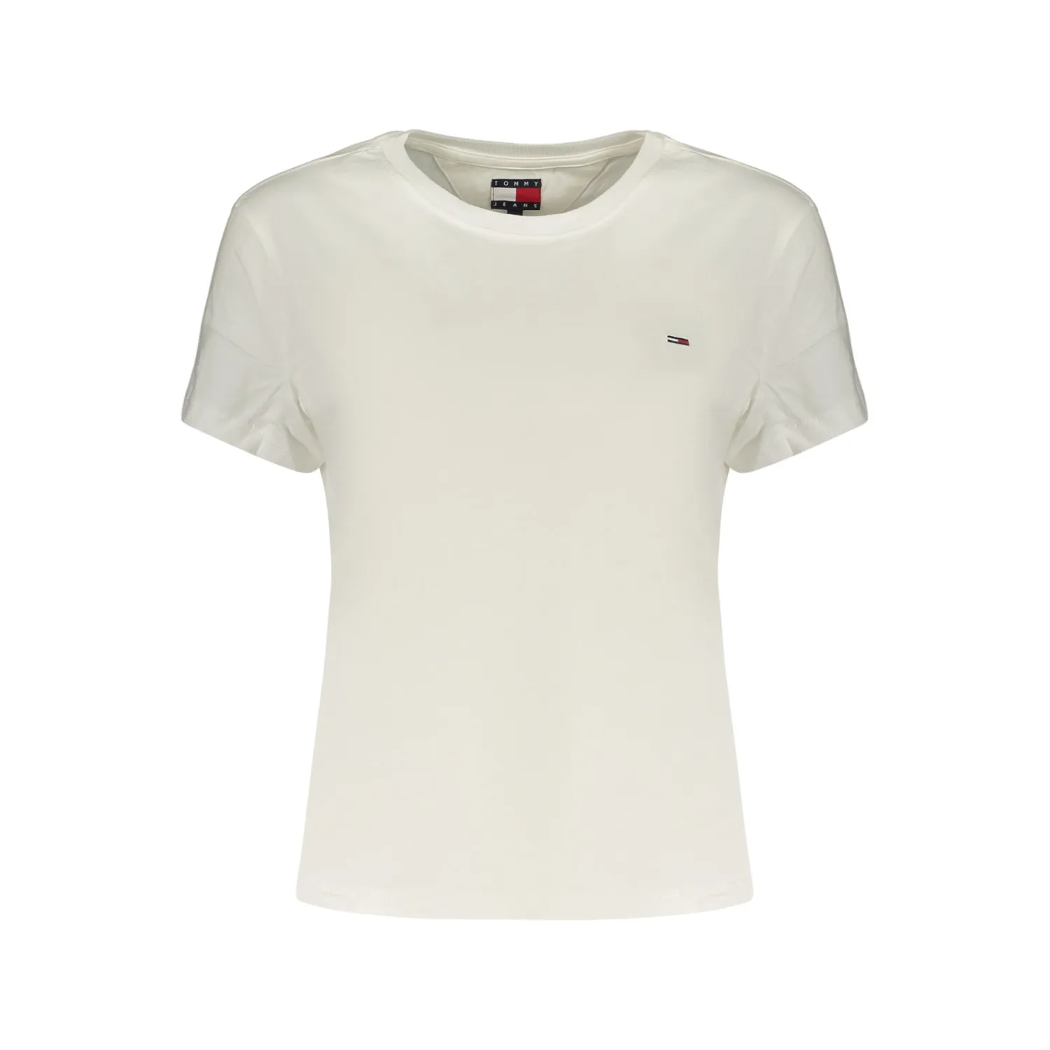 TH Camiseta slim de cuello redondo con logo bordado WHT