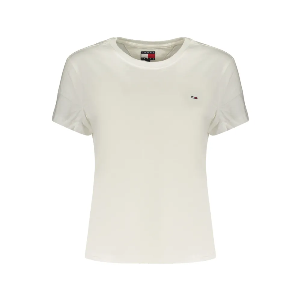 TH Camiseta slim de cuello redondo con logo bordado WHT