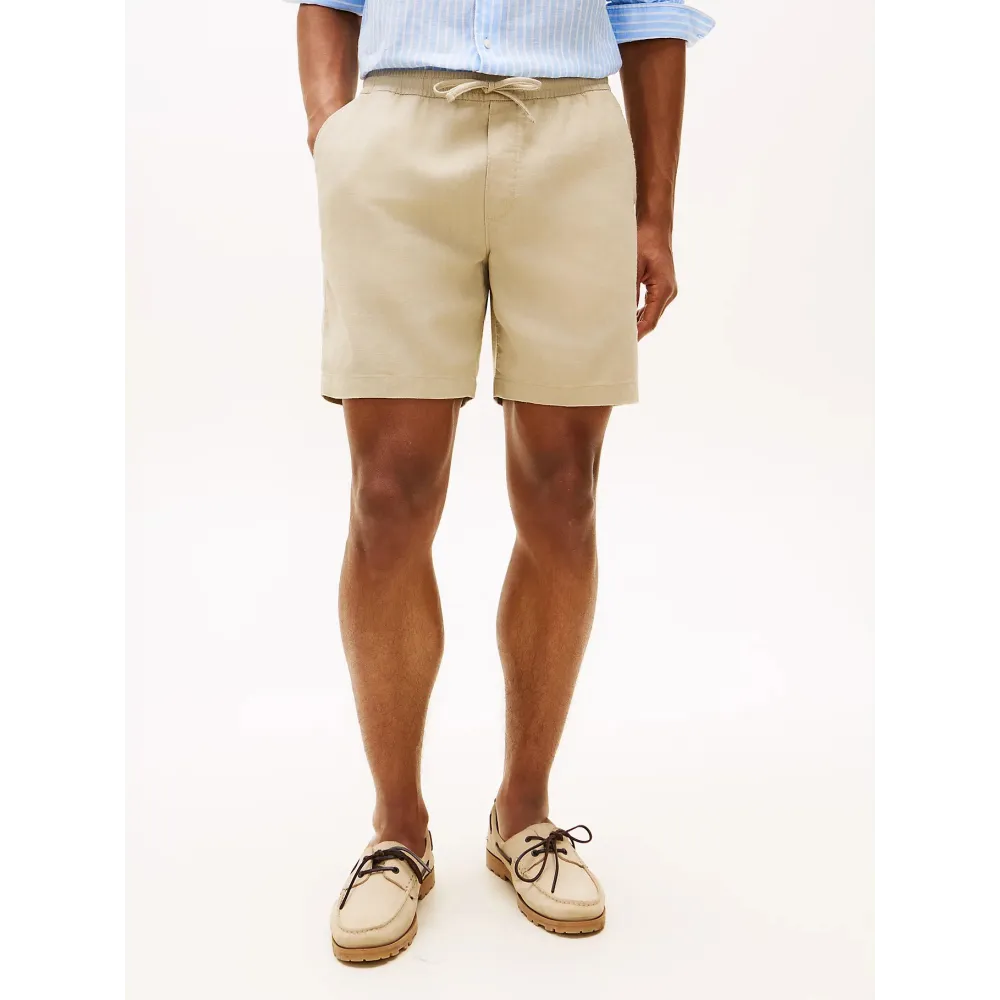 TH Pantalón corto chino Dover de mezcla de lino Khaki