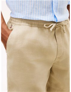 TH Pantalón corto chino Dover de mezcla de lino Khaki 2
