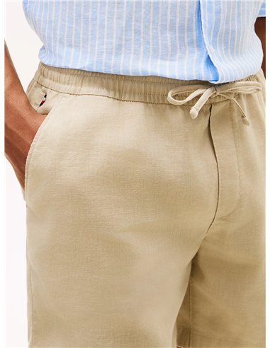 TH Pantalón corto chino Dover de mezcla de lino Khaki