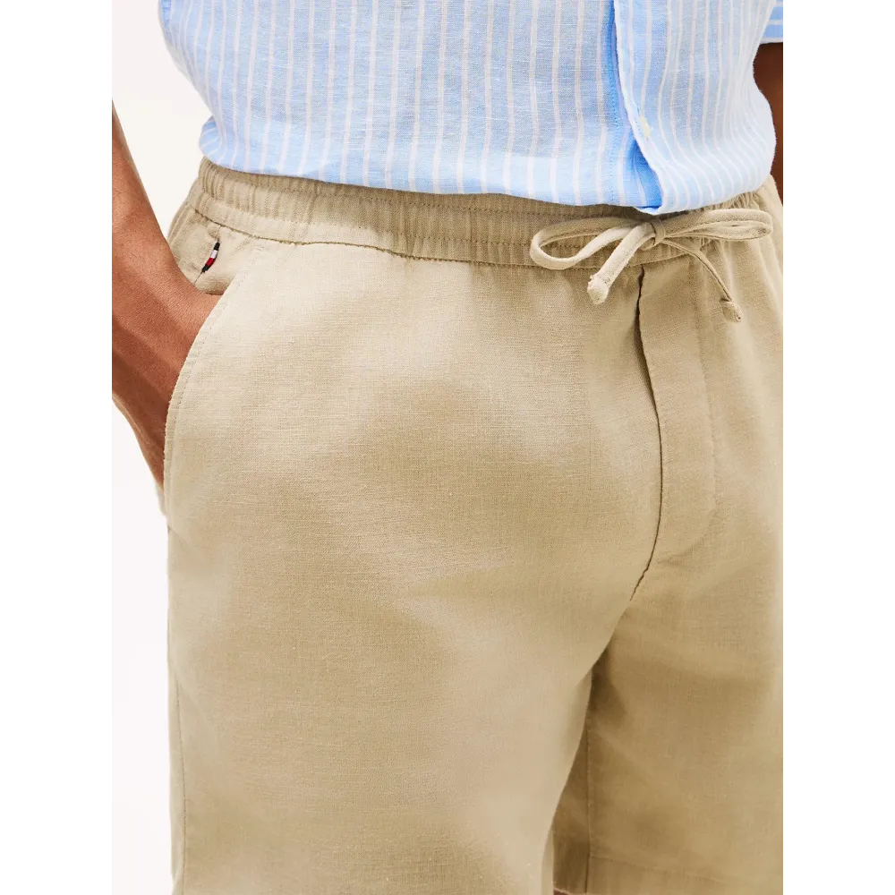 TH Pantalón corto chino Dover de mezcla de lino Khaki