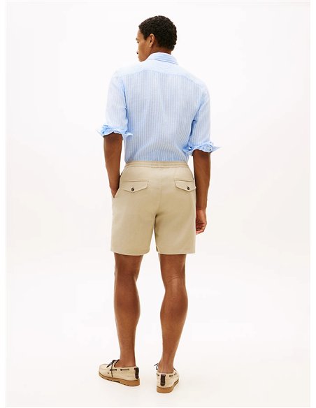 TH Pantalón corto chino Dover de mezcla de lino Khaki