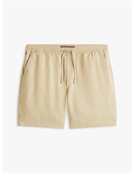 TH Pantalón corto chino Dover de mezcla de lino Khaki