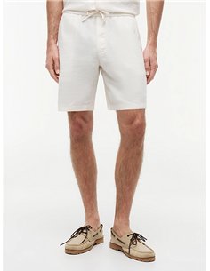 TH Pantalón corto chino Dover de mezcla de lino con corte regular