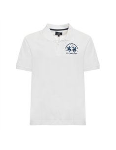 LA MARTINA POLO SS 30/1 COTTON PIQUE WHT