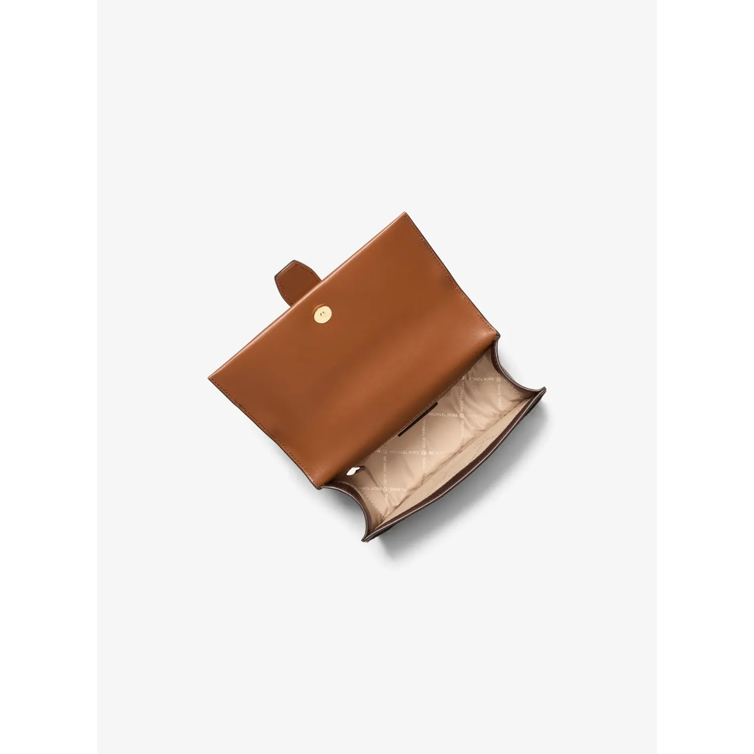 MK GREENWICH SM FLAP XBODY BROWN