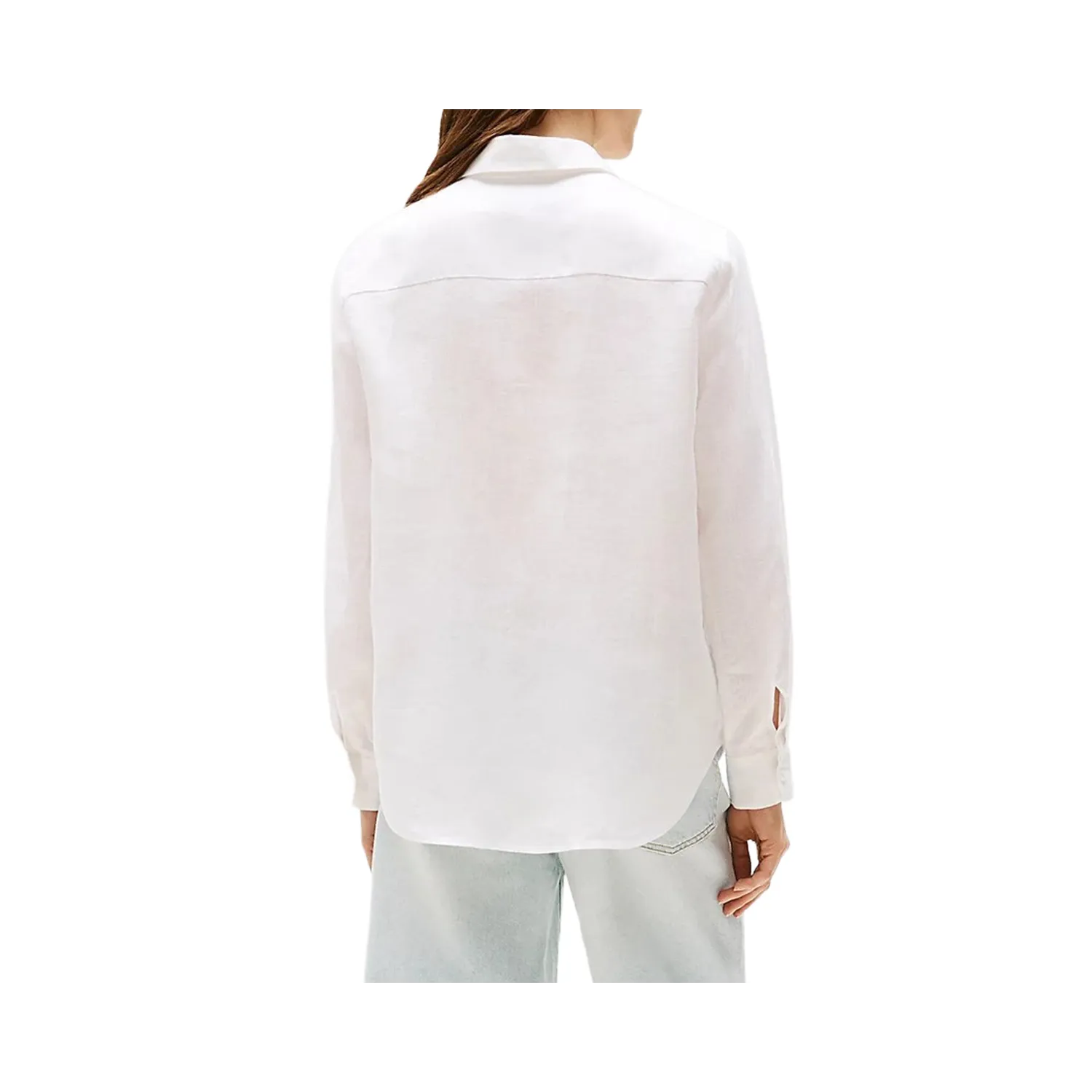 TH Camisa de lino puro de corte amplio 