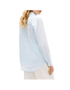 TH Camisa de lino puro de corte amplio CELESTE 2