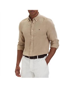 TH Camisa regular de lino PIGMENT DYED 