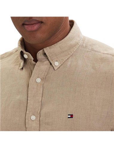 TH Camisa regular de lino PIGMENT DYED 