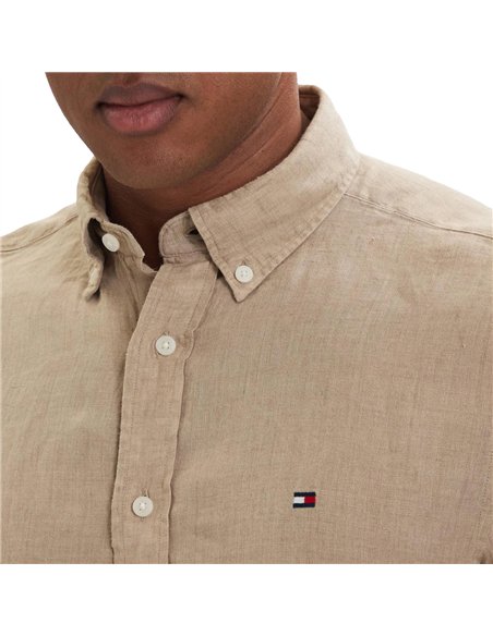 TH Camisa regular de lino PIGMENT DYED 