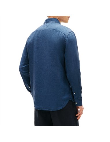 TH Camisa regular de lino AZUL