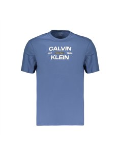 CK T-SHIRT EST1968 LOGO BLU