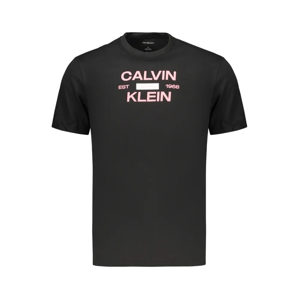 CK T-SHIRT EST1968 LOGO BLK