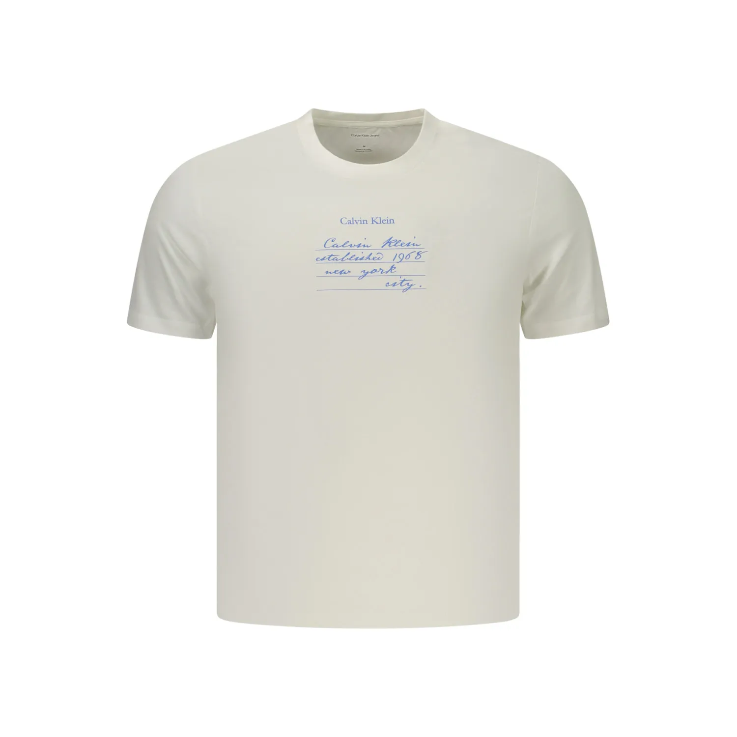 CK T-SHIRT LETT LOGO WHT